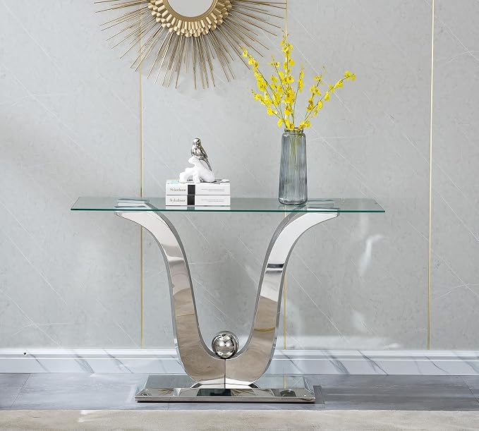 Silver Console Table