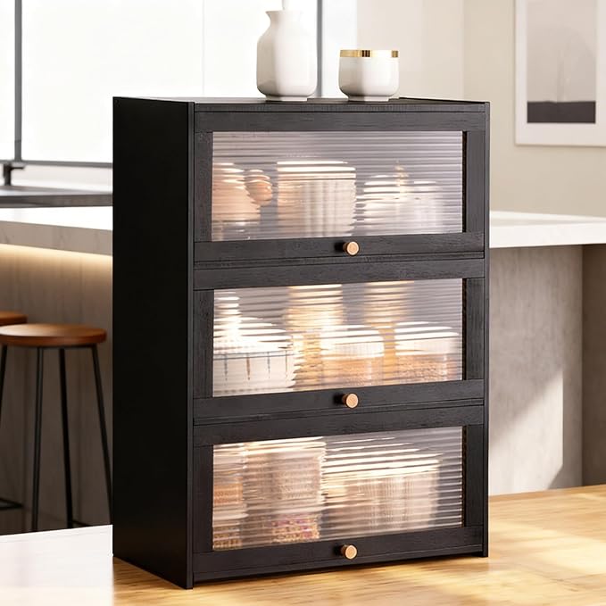 Black, 3-tier