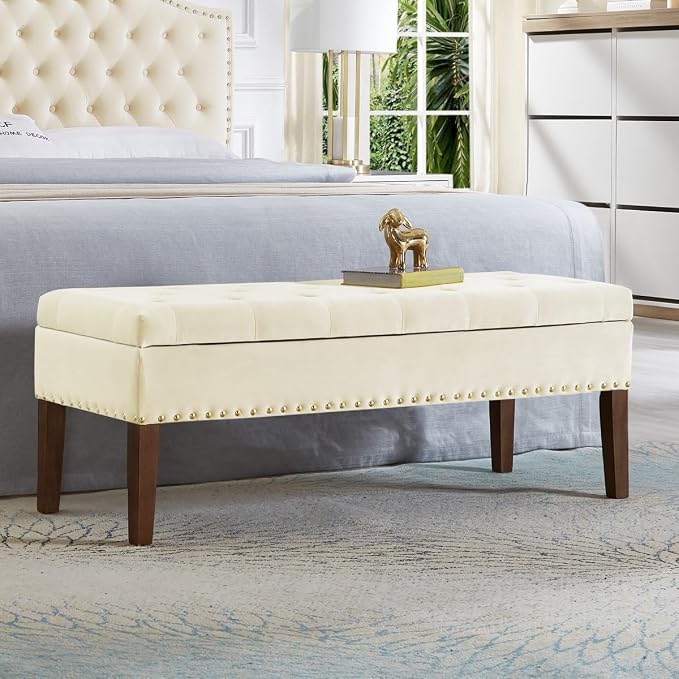 Cream Storage Bench
