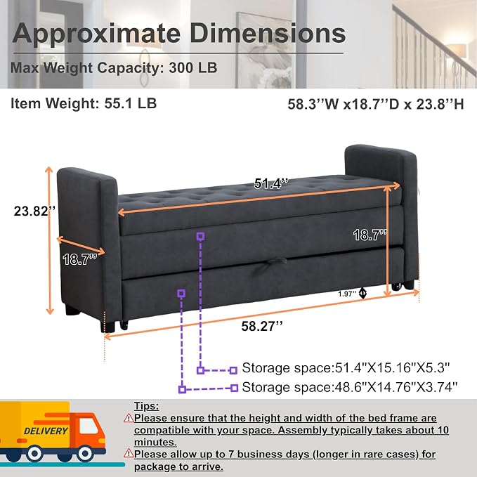 Double Storage-grey 58.3''