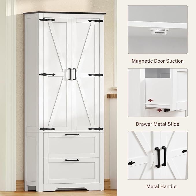 White,2drawers