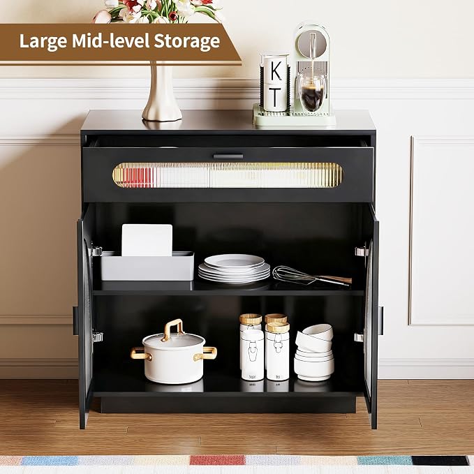 Sideboard W/Drawers_black