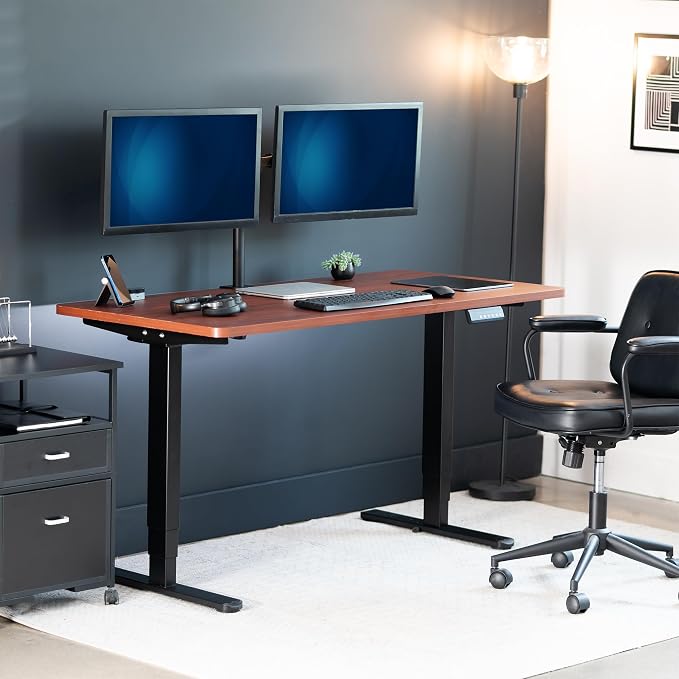 Dark Walnut Top / Black Frame