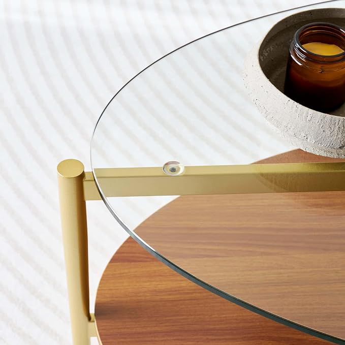 Clear & Walnut