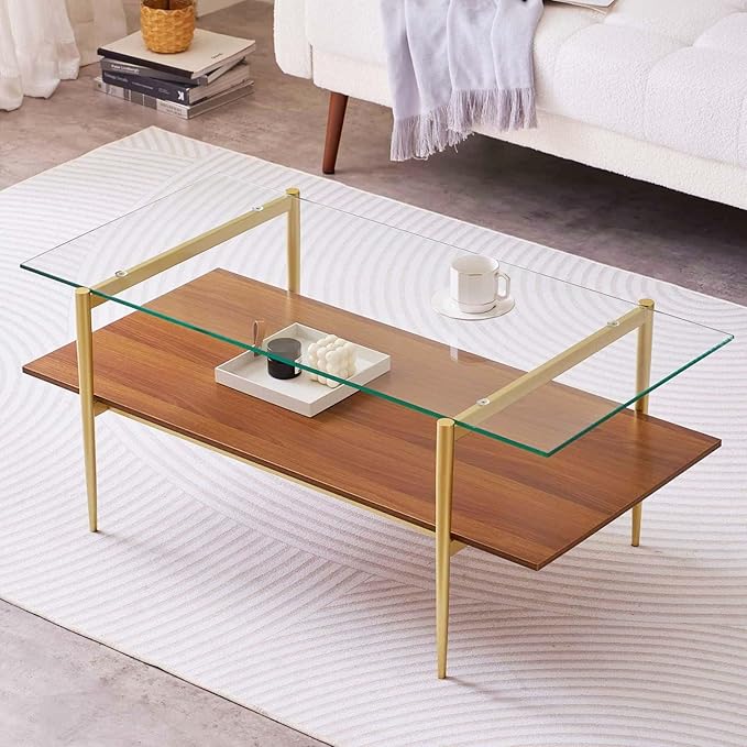 Clear & Walnut