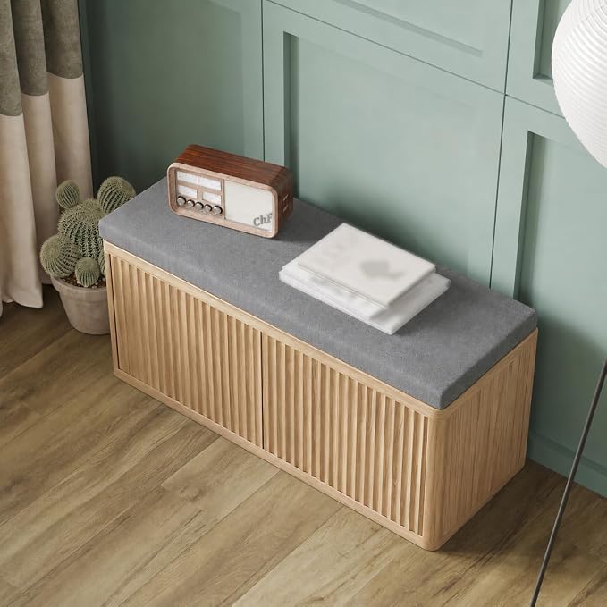 2 Door Shoe Bench-light Oak
