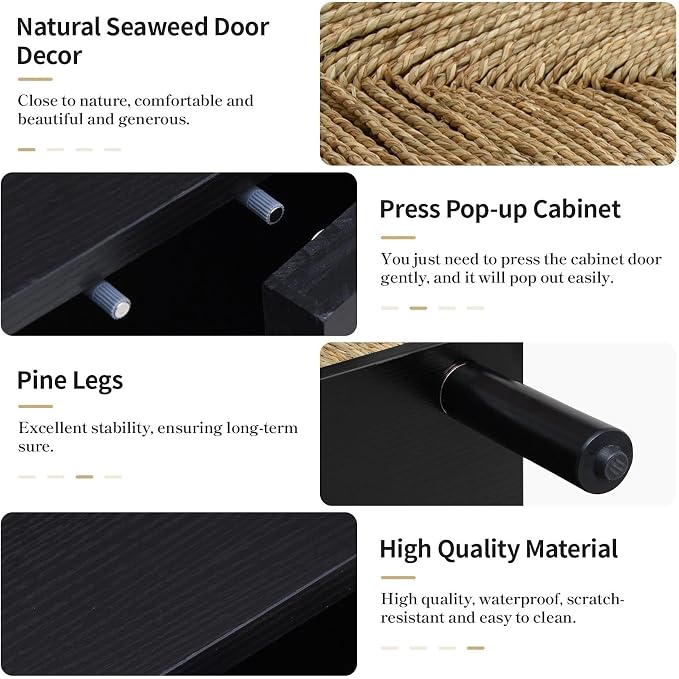 Black Seaweed Set of 1