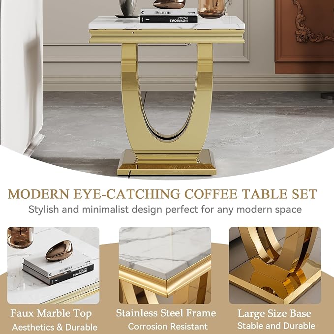 White Gold-end Table