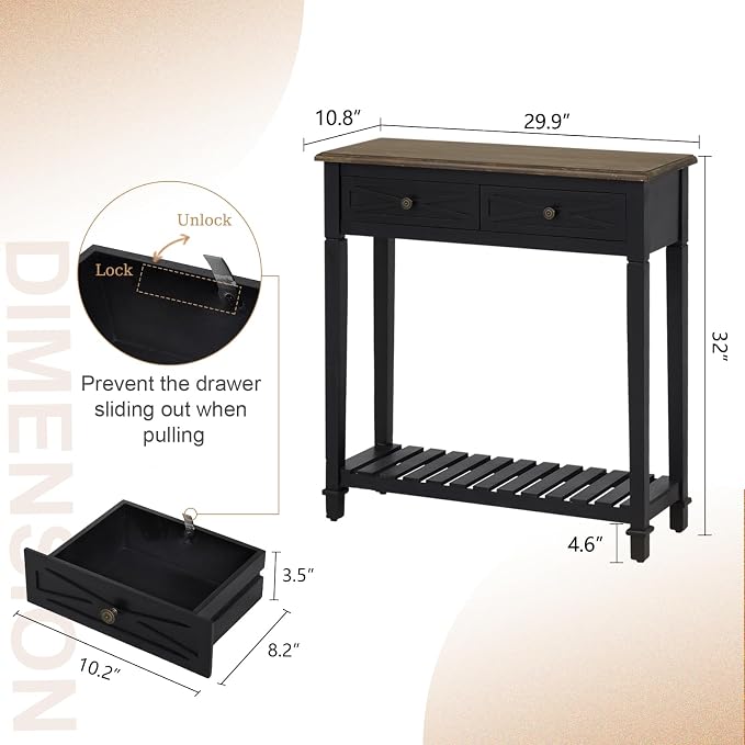 Black-2 Drawers