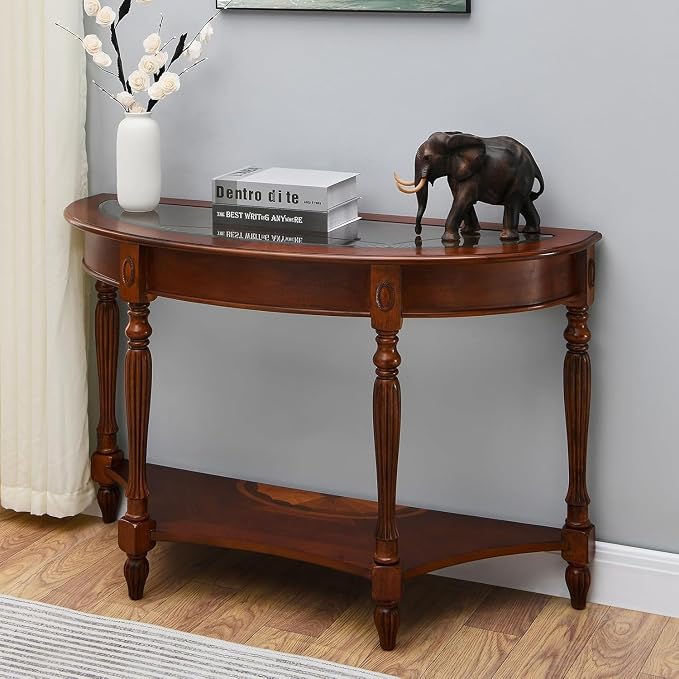 Glass Top Cherry Walnut
