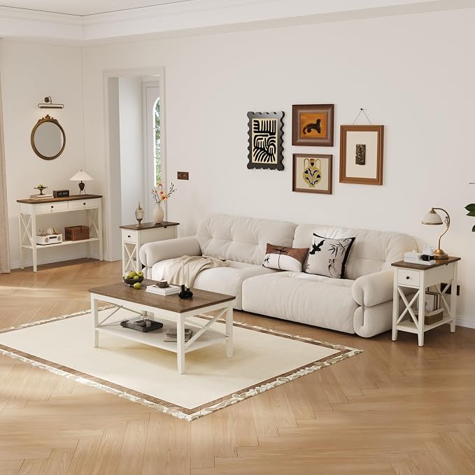 Antique White & Brown