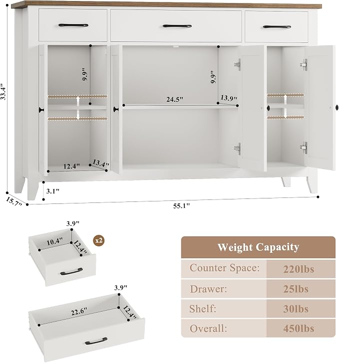 White/Rustic Brown