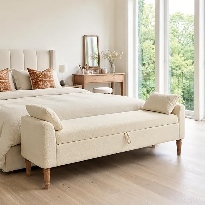 Beige - Wood Legs