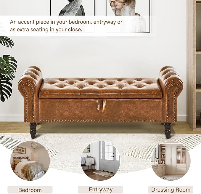 Faux Leather/Brown