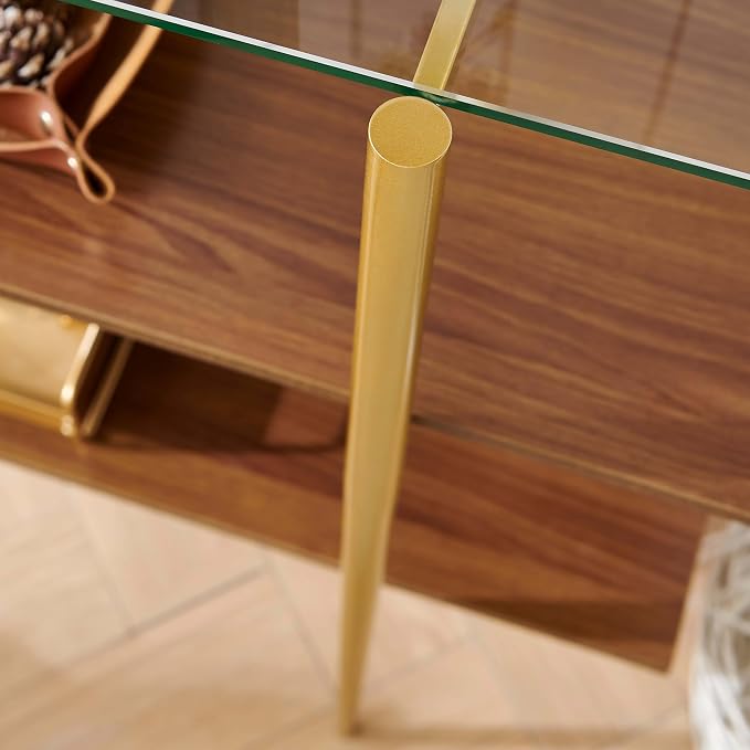Clear & Walnut