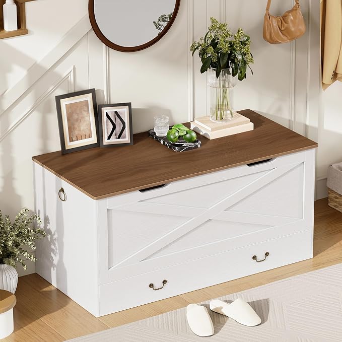 White and Walnut