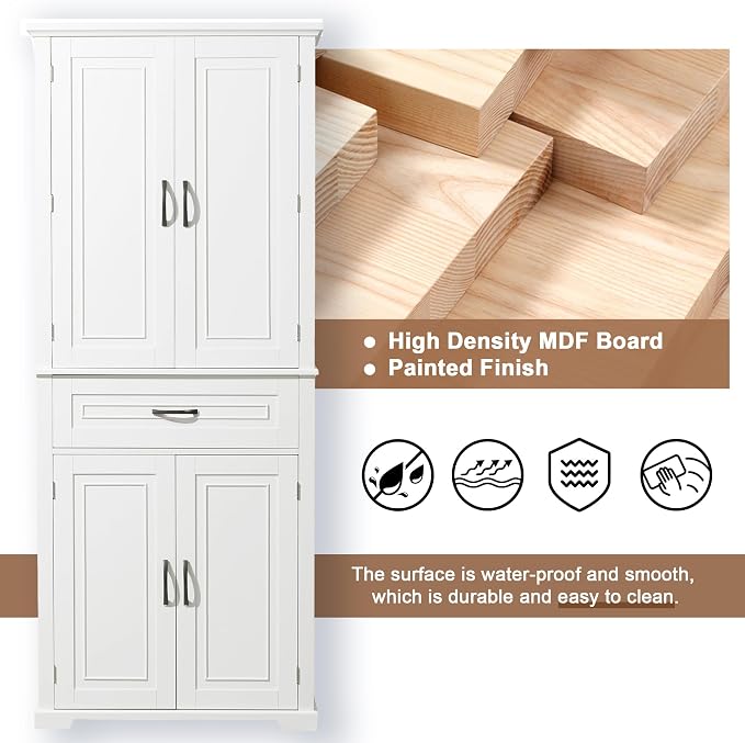 White, Doors and Drawer 8
