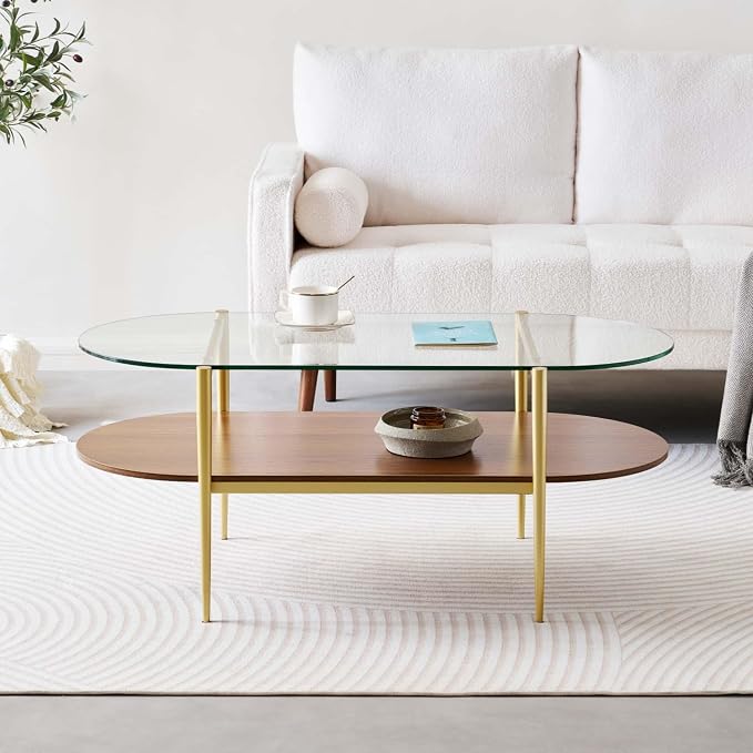Clear & Walnut