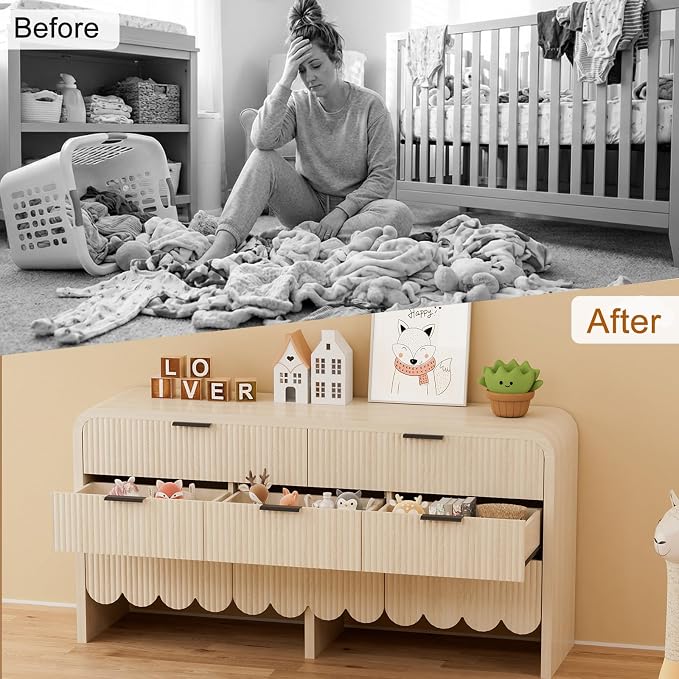 Beige-8 Drawer-dresser