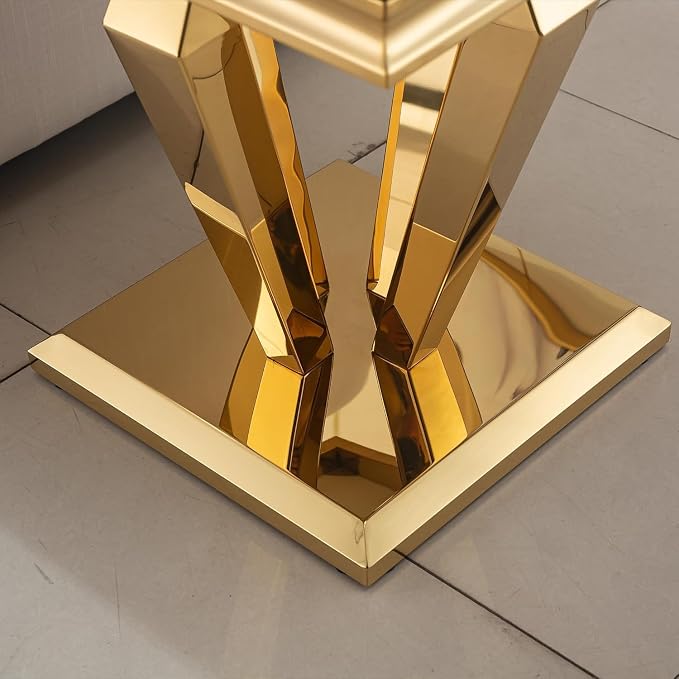 End Table - White Gold Base