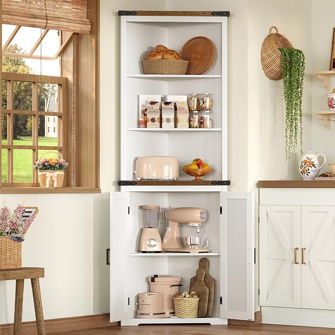 White +Open Shelf