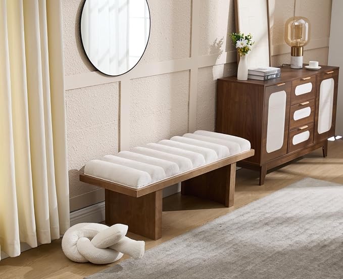 Beige Chenille-natural Wood