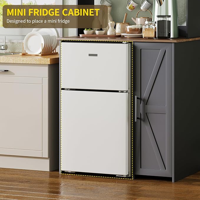 Mini Fridge Cabinet-black