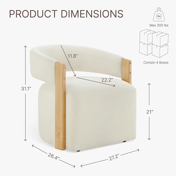 Linen Wooden-armrest