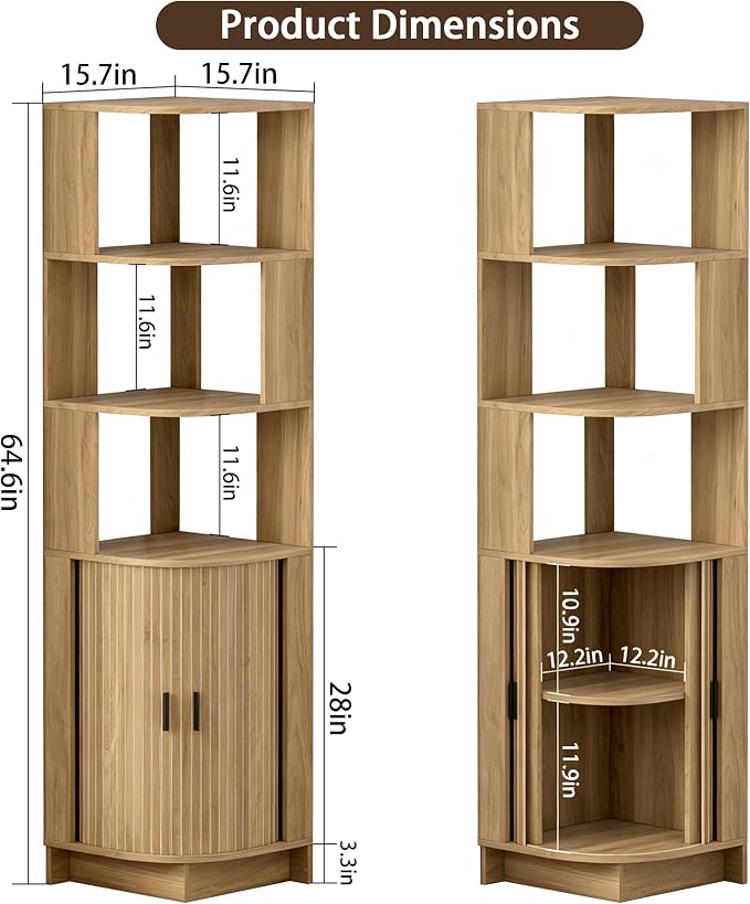 Corner Cabinet-oak