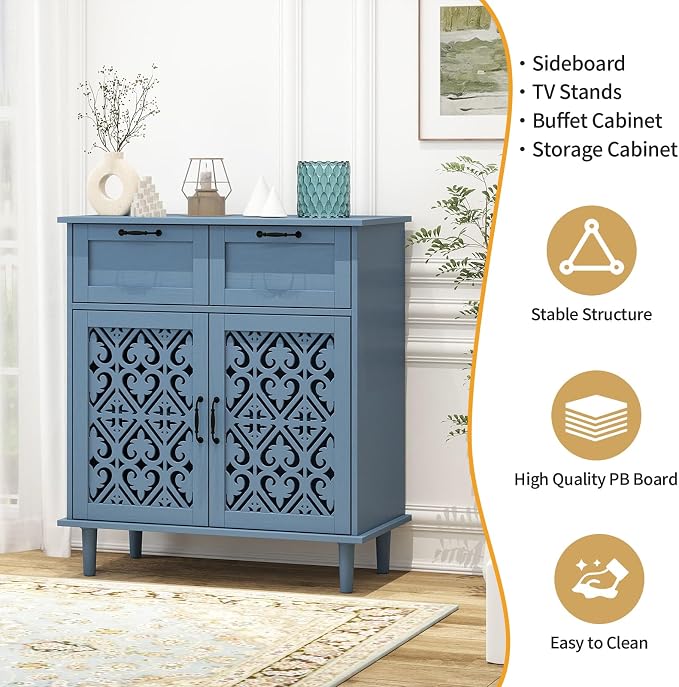 Blue_2 Door 2 Drawer