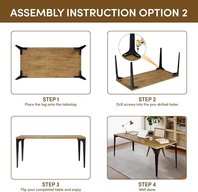 Black - Single Table Leg