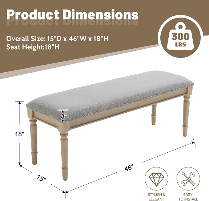 Linen Grey, Nailhead Trim