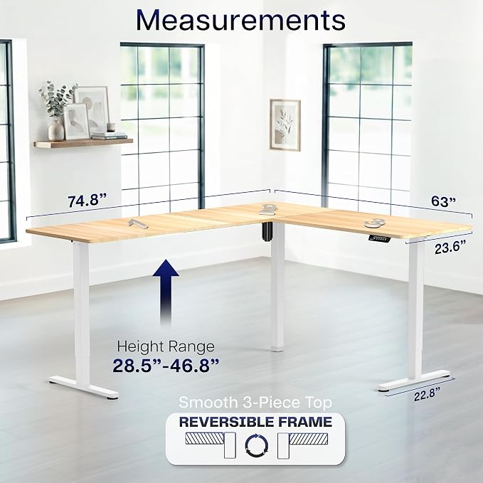 Light Wood Top / White Frame