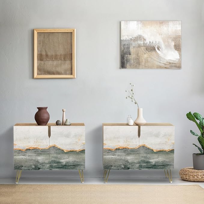 Gold Gray Color Block Collage