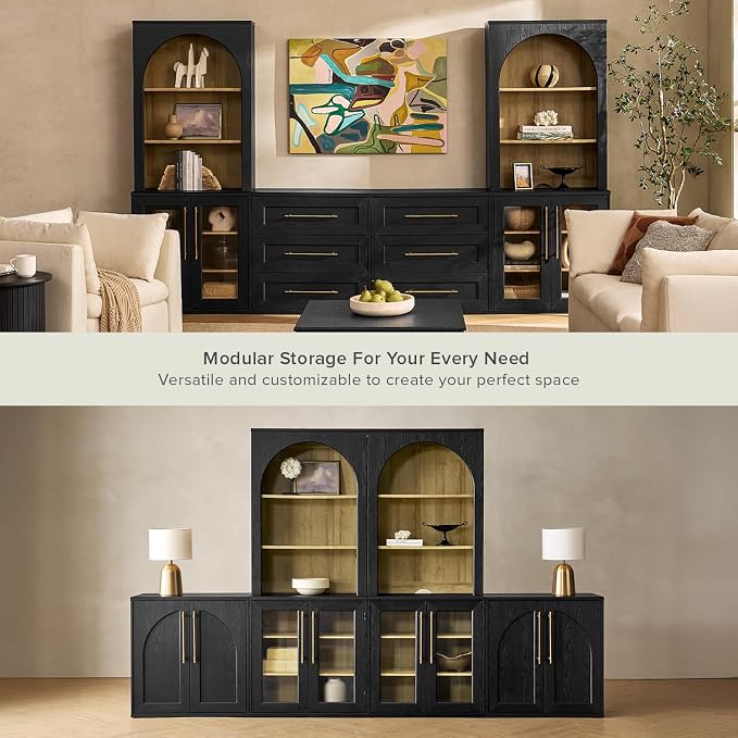 Black Oak Acrylic Hutch