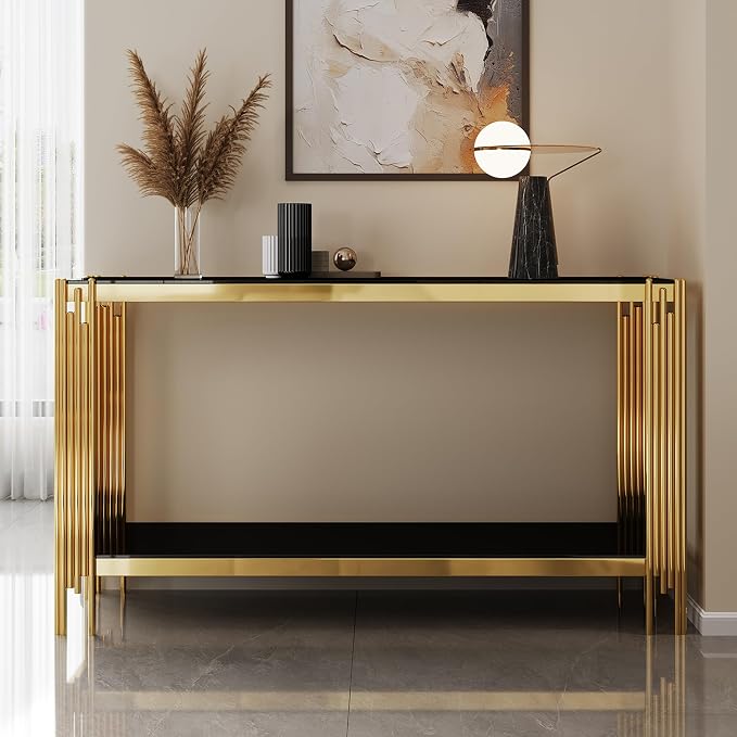Console Table-black & Gold
