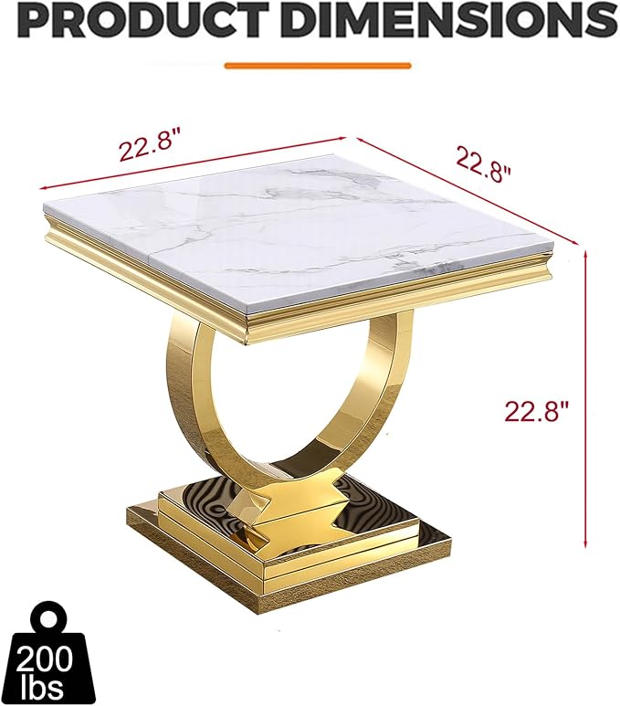 White Gold-end Table