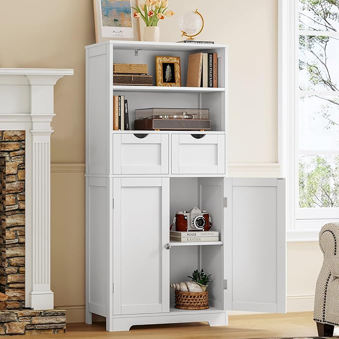 White, 2 Drawers