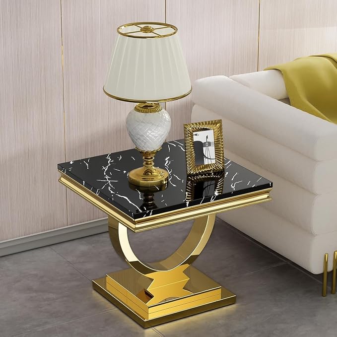 End Table - Black Gold Base
