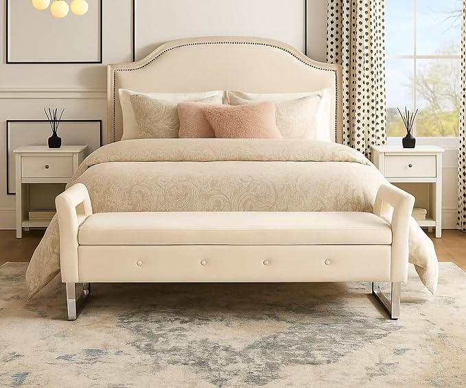 Beige Velvet 67.9''