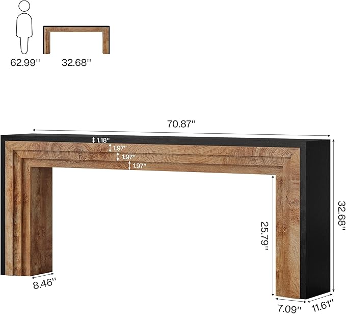 Black + Natural Wood Color