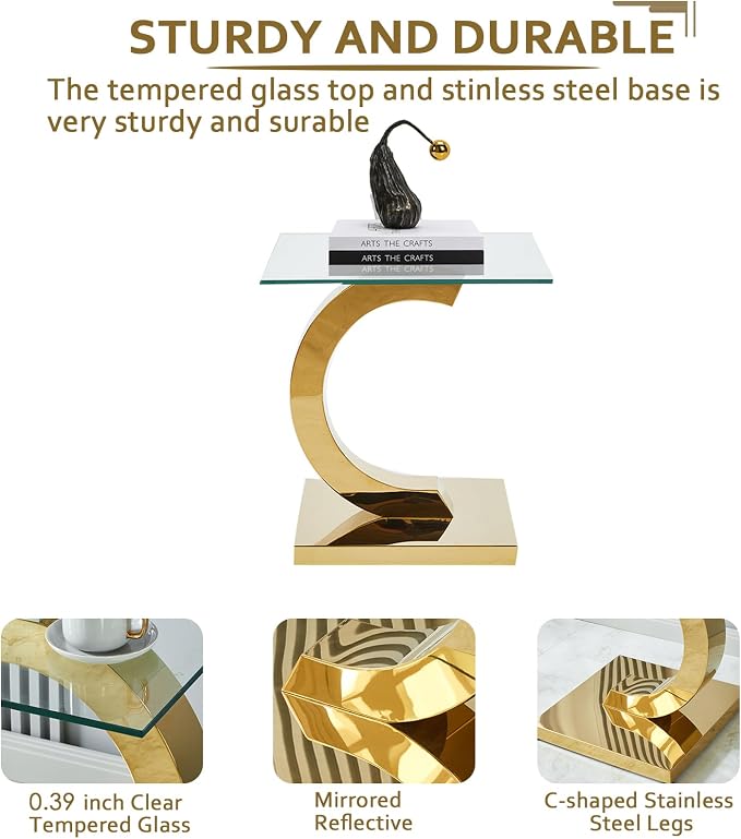 Gold End Table