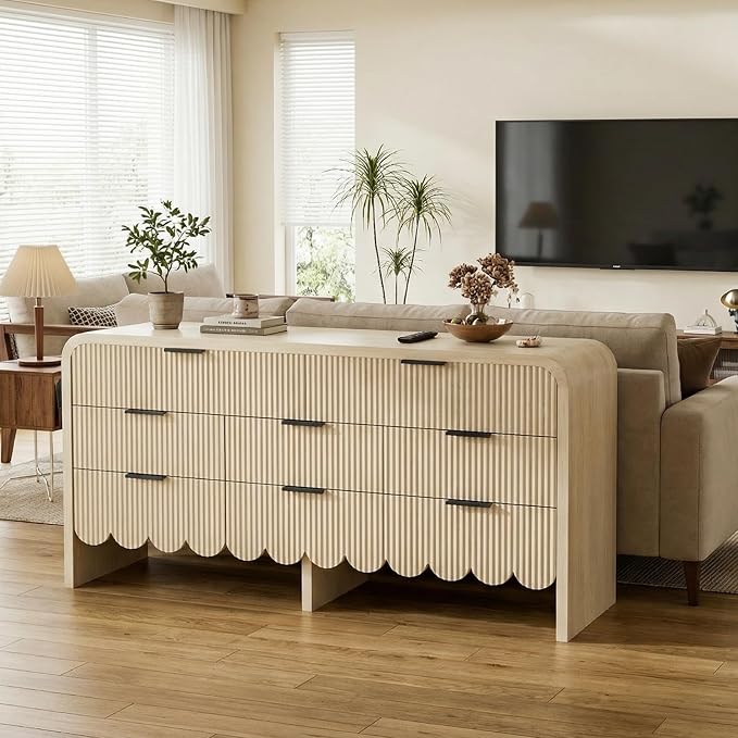 Beige-8 Drawer-dresser