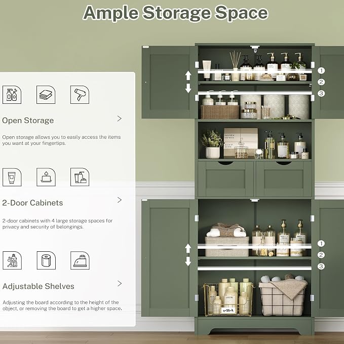Forest Green-4 Shelves