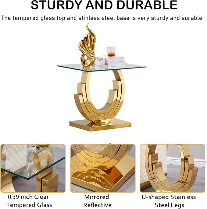 Gold End Table