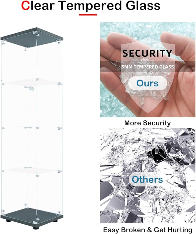 Black - 4 Shelves(led)