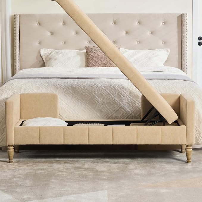 64.6'' W Sand - Wood Legs