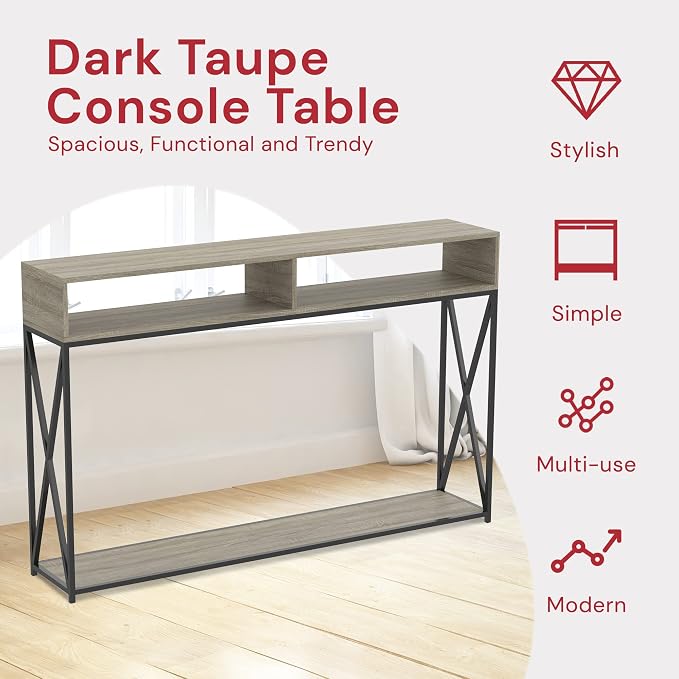 Dark Taupe Farmhouse Table