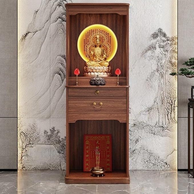Deep Walnut, Heart Sutra Lamp