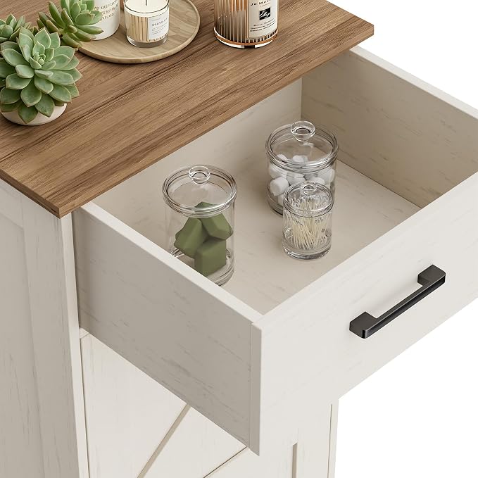 Rustic White and Brown